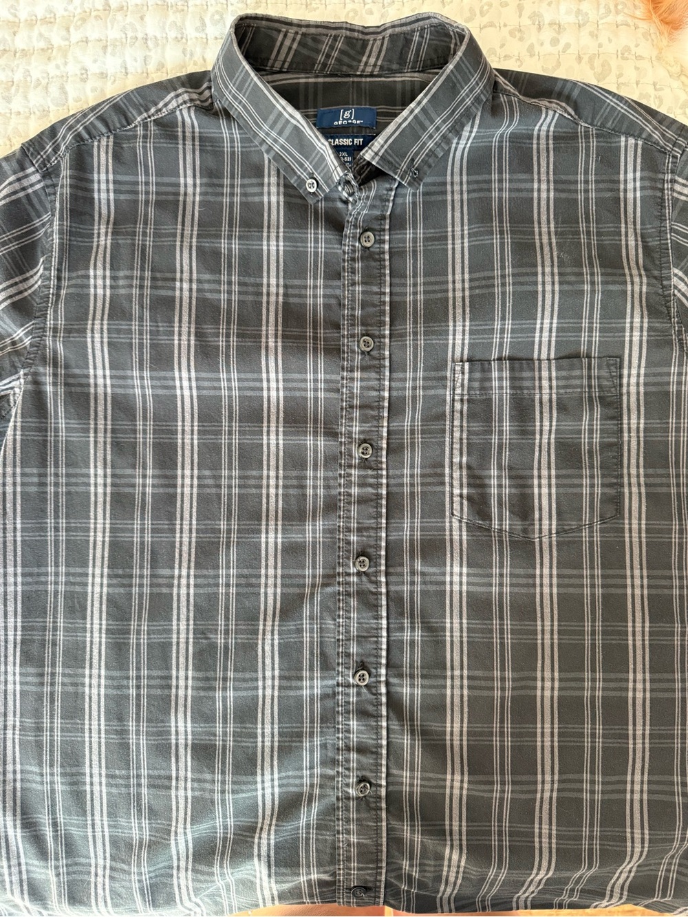 George Gray Plaid Classic Fit Button-Down Shirt